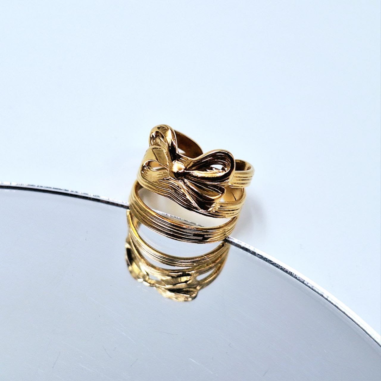 Ribbon wrap 18k Gold plated ring