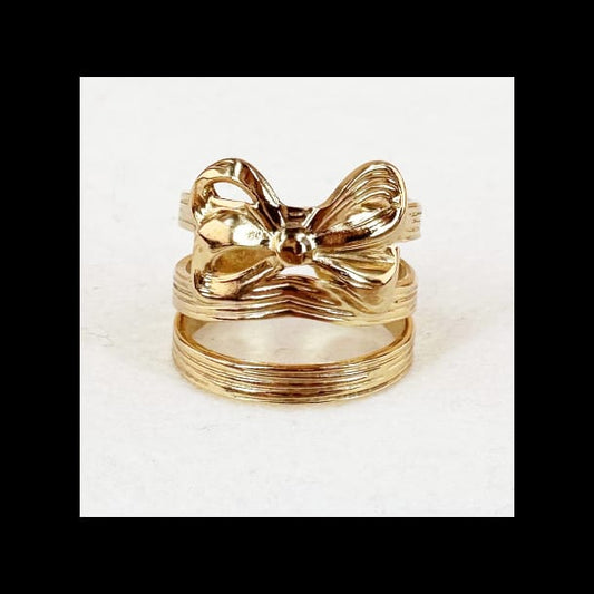 Ribbon wrap 18k Gold plated ring