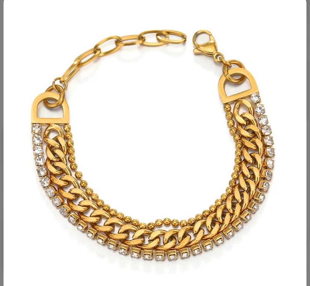 3 layers luxury bracelet | Zirconia stones