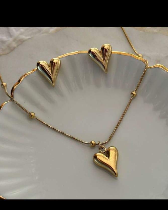 18k Heart set