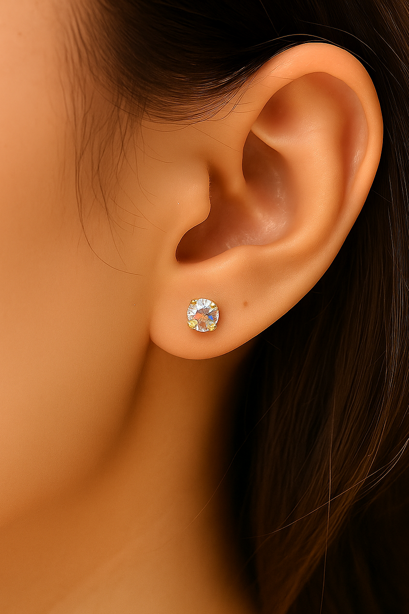 Shine & Pure Set | Bangle, Necklace & Stud Earrings 18k Gold Plated
