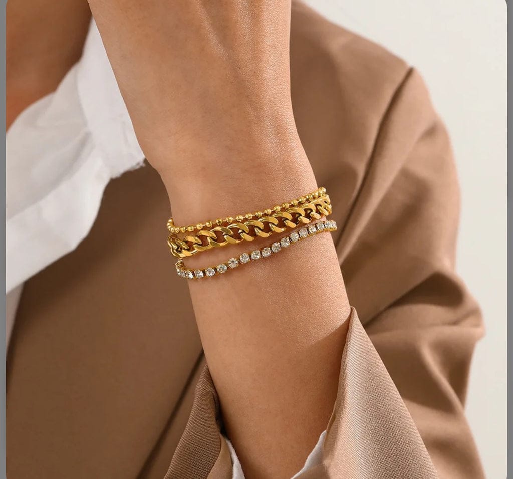 3 layers luxury bracelet | Zirconia stones