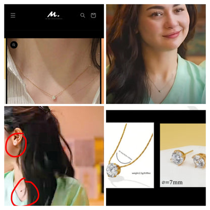 Minimalist zarconia set 18k