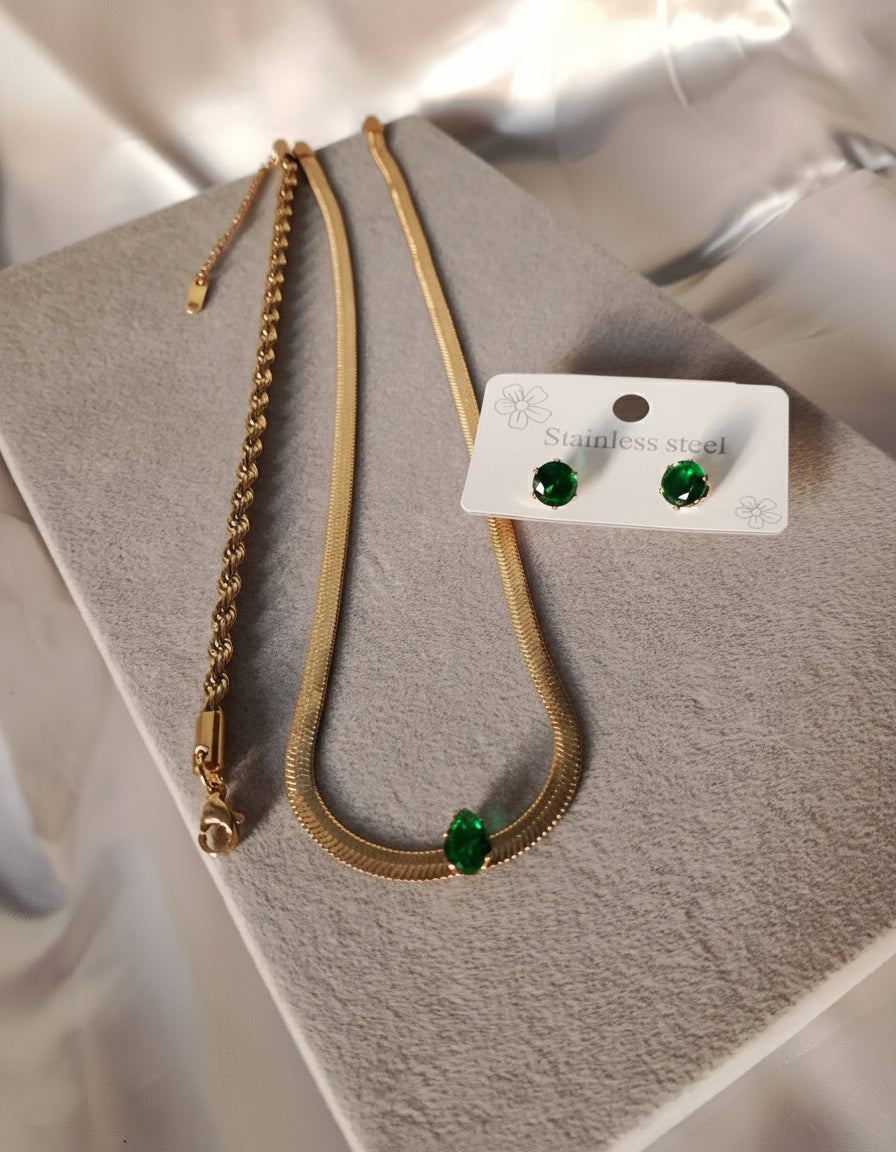 Emerald gemstone combo